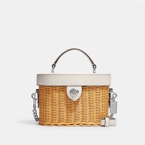 Coach Wicker Straw Kay Crossbody Bag